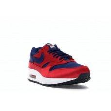 Кроссовки Nike Air Max 1 Satin University Red Deep Royal Blue