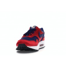 Кроссовки Nike Air Max 1 Satin University Red Deep Royal Blue