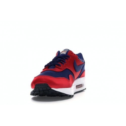 Кроссы Nike Air Max 1 Satin University Red Deep Royal Blue - мужская сетка размеров