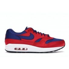 Кроссовки Nike Air Max 1 Satin University Red Deep Royal Blue