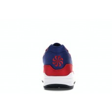 Кроссовки Nike Air Max 1 Satin University Red Deep Royal Blue