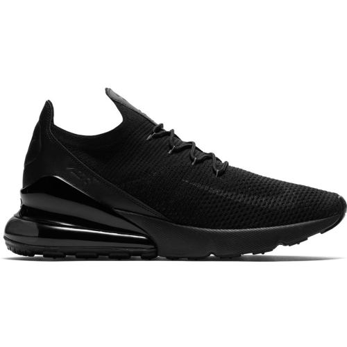 Кроссы Nike Air Max 270 Flyknit Triple Black - мужская сетка размеров