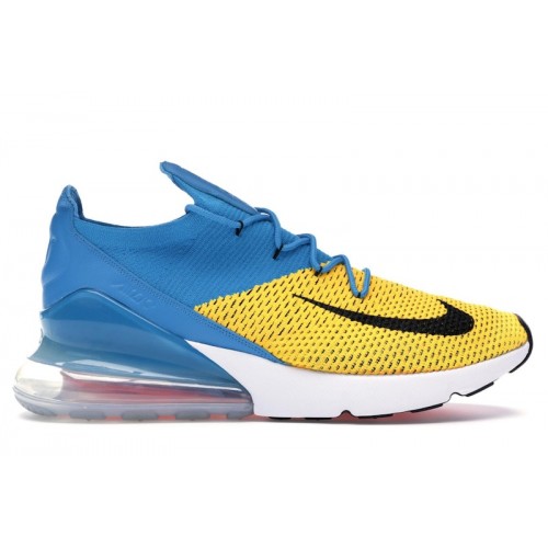 Nike Air Max 270 Flyknit Blue Orbit - мужская сетка размеров