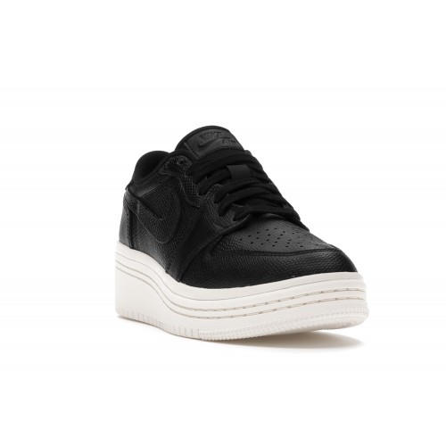 Кроссы Jordan 1 Retro Low Lifted Black Phantom (W) - женская сетка размеров