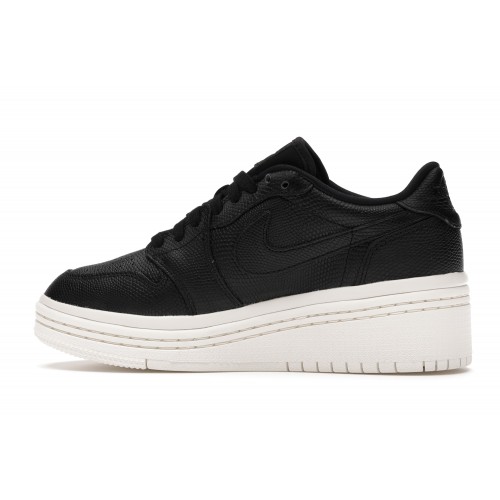 Кроссы Jordan 1 Retro Low Lifted Black Phantom (W) - женская сетка размеров