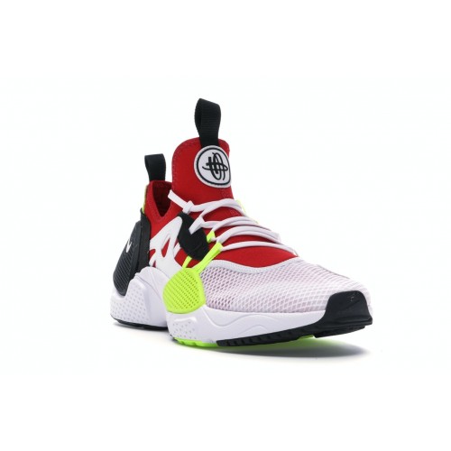 Кроссы Nike Huarache Edge Txt White University Red Volt Black - мужская сетка размеров