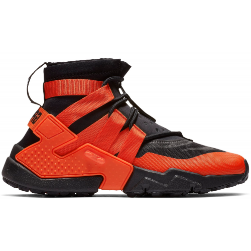 Кроссы Nike Air Huarache Gripp Black Team Orange - мужская сетка размеров