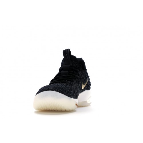 Кроссы Nike LeBron 15 Low Black Gold - мужская сетка размеров