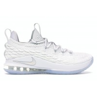 Кроссовки Nike LeBron 15 Low White Metallic Silver