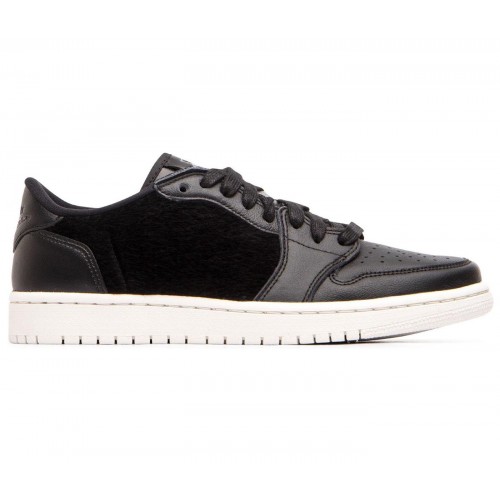 Кроссы Jordan 1 Retro Low NS Black Pony Hair (W) - женская сетка размеров