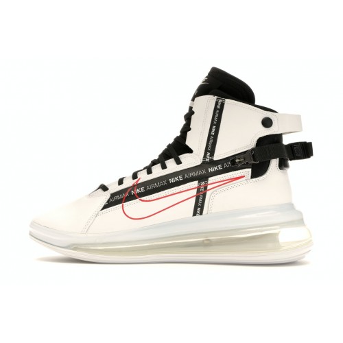 Кроссы Nike Air Max 720 Saturn White Black Red - мужская сетка размеров