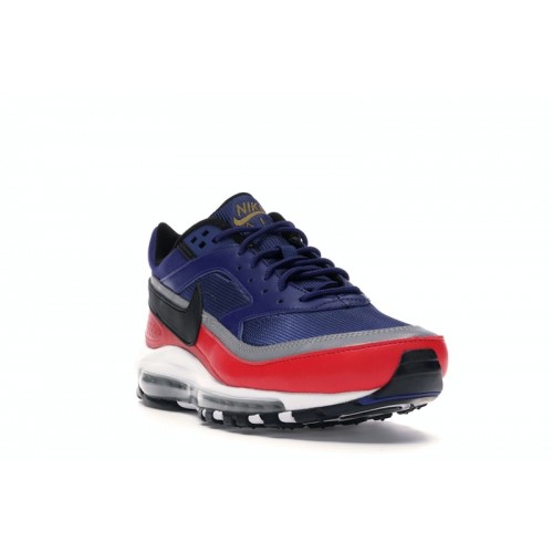 Кроссы Nike Air Max 97 BW Deep Royal Blue Black University Red - мужская сетка размеров