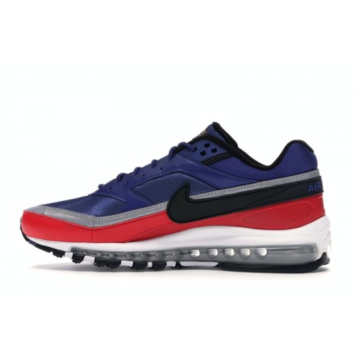 Кроссы Nike Air Max 97 BW Deep Royal Blue Black University Red - мужская сетка размеров