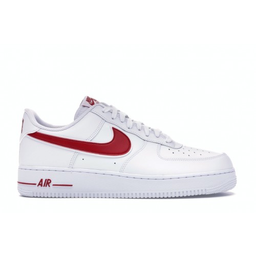 Кроссы Nike Air Force 1 Low White Gym Red - мужская сетка размеров