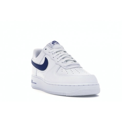 Кроссы Nike Air Force 1 Low White Deep Royal - мужская сетка размеров