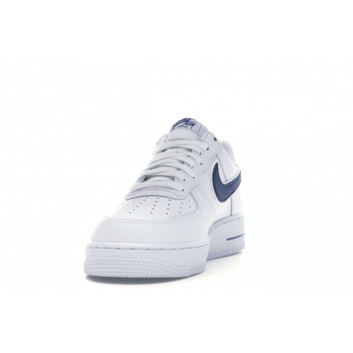 Кроссы Nike Air Force 1 Low White Deep Royal - мужская сетка размеров