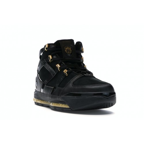 Кроссы Nike LeBron 3 Black Gold (2018) - мужская сетка размеров