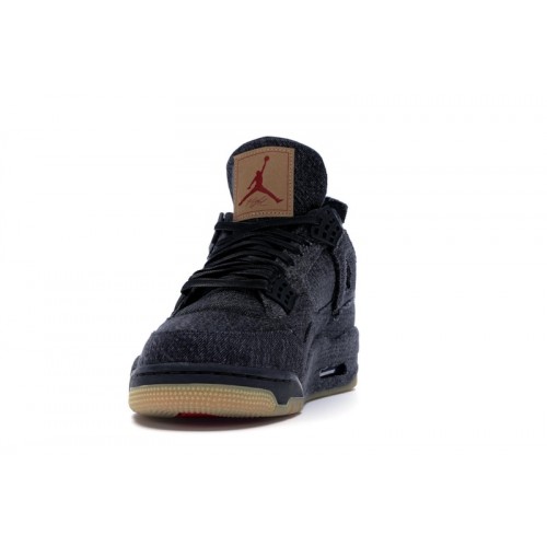 Кроссы Jordan 4 Retro Levis Black (Blank Tag) - мужская сетка размеров