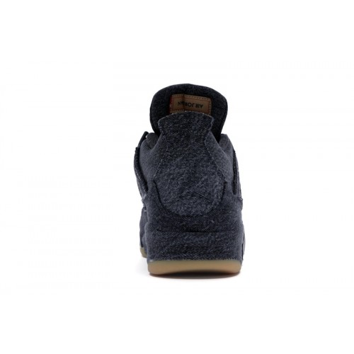 Кроссы Jordan 4 Retro Levis Black (Blank Tag) - мужская сетка размеров