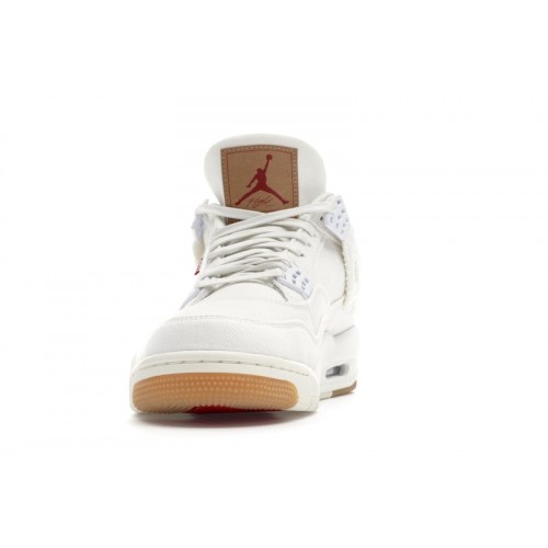 Кроссы Jordan 4 Retro Levis White (Blank Tag) - мужская сетка размеров