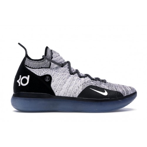 Кроссы Nike KD 11 Black White Racer Blue - мужская сетка размеров