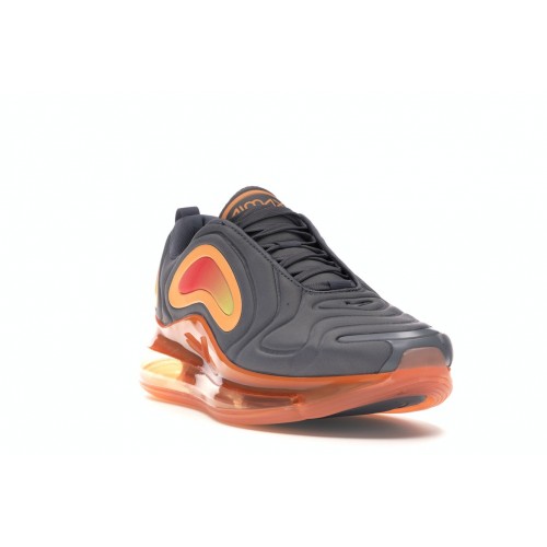 Кроссы Nike Air Max 720 Black Fuel Orange - мужская сетка размеров