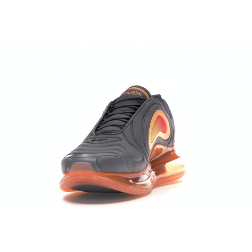 Кроссы Nike Air Max 720 Black Fuel Orange - мужская сетка размеров