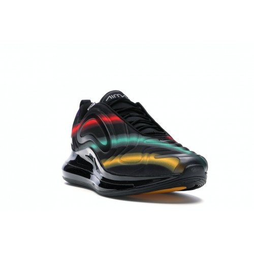 Кроссы Nike Air Max 720 Black Neon Streaks - мужская сетка размеров