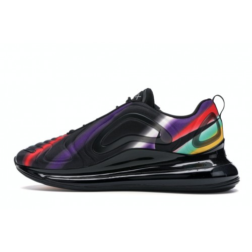 Кроссы Nike Air Max 720 Black Neon Streaks - мужская сетка размеров