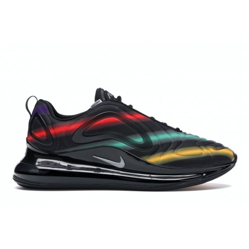 Кроссы Nike Air Max 720 Black Neon Streaks - мужская сетка размеров