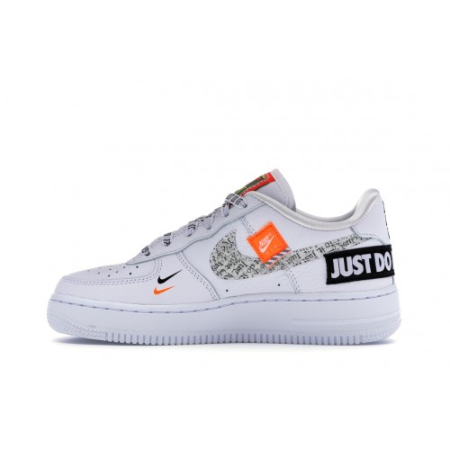 Кроссы Nike Air Force 1 Low Just Do It Pack White (GS) - подростковая сетка размеров