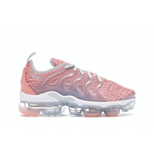 Кроссы Nike Air VaporMax Plus Bleached Coral Pure Platinum (W) - женская сетка размеров