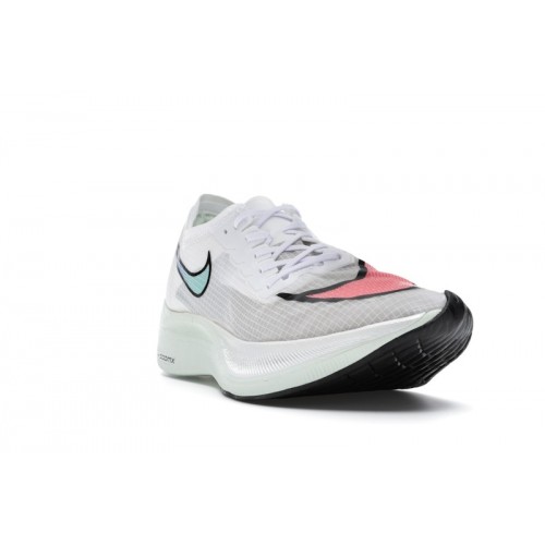 Кроссы Nike ZoomX Vaporfly Next% White Hyper Jade Flash Crimson - мужская сетка размеров
