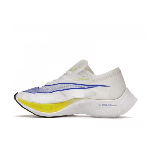 Кроссы Nike ZoomX Vaporfly Next% Ekiden White Racer Blue - мужская сетка размеров