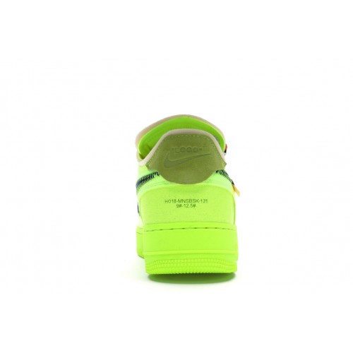 Кроссы Nike Air Force 1 Low Off-White Volt - мужская сетка размеров
