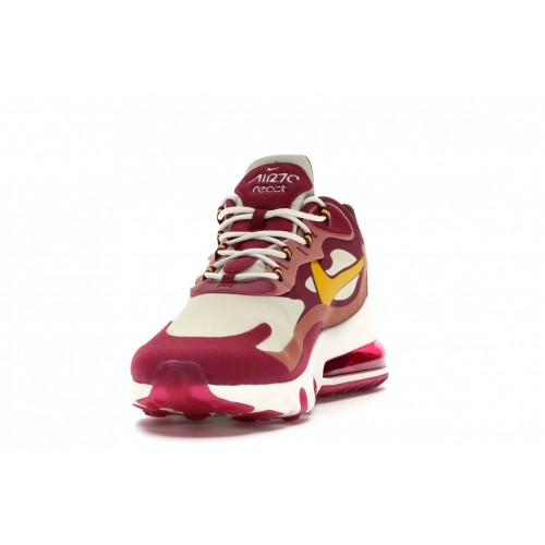 Кроссы Nike Air Max 270 React Noble Red Team Gold - мужская сетка размеров