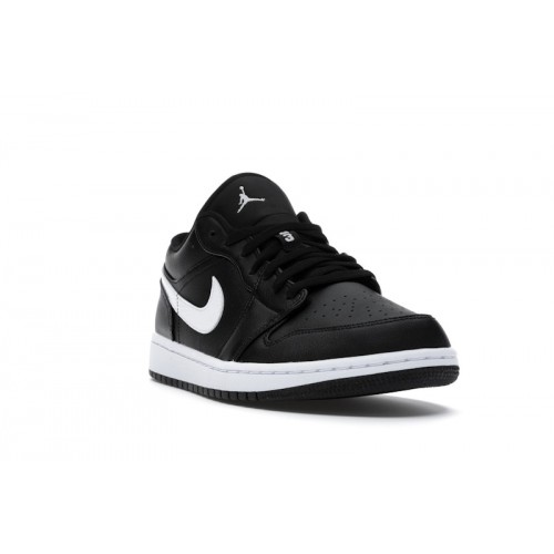 Кроссы Jordan 1 Low Black White (W) - женская сетка размеров