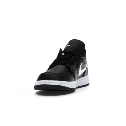Кроссы Jordan 1 Low Black White (W) - женская сетка размеров