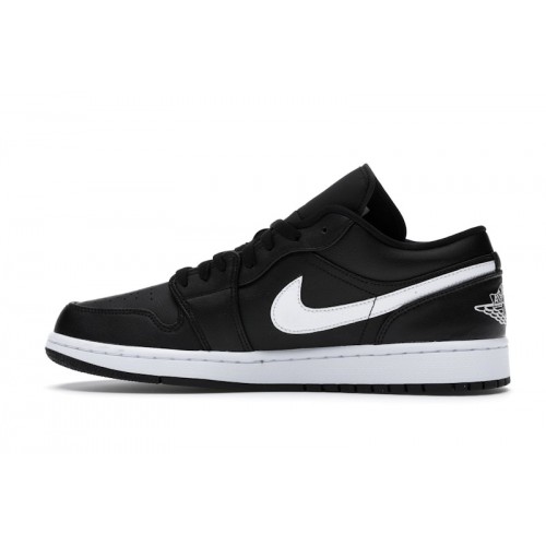 Кроссы Jordan 1 Low Black White (W) - женская сетка размеров
