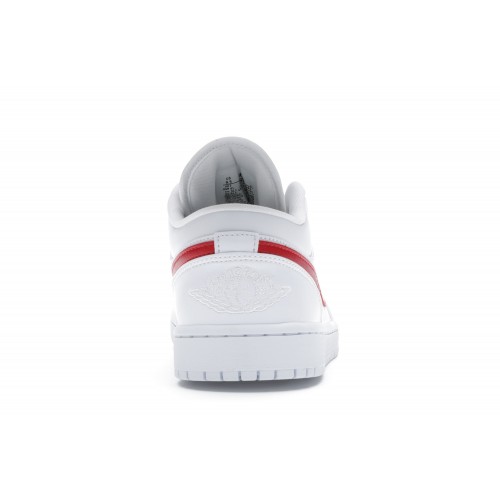 Кроссы Jordan 1 Low White University Red (W) - женская сетка размеров