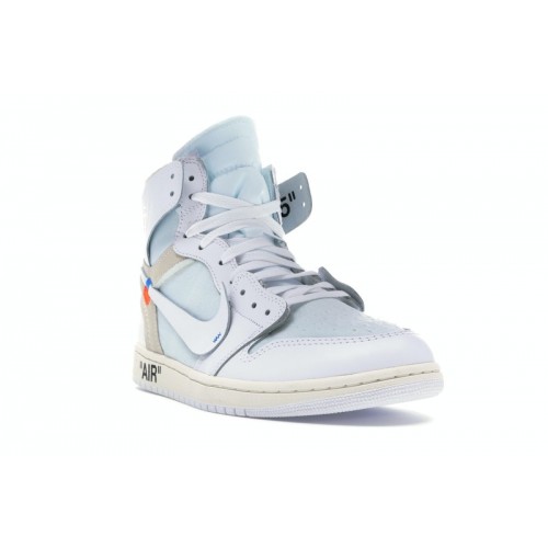 Off-White x Air Jordan 1 Retro High OG White 2018 - мужская сетка размеров