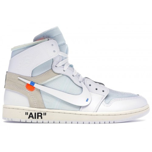 Off-White x Air Jordan 1 Retro High OG White 2018 - мужская сетка размеров