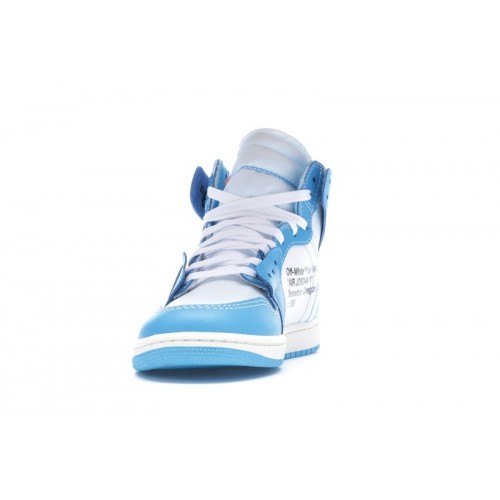 Кроссы Jordan 1 Retro High Off-White University Blue - мужская сетка размеров