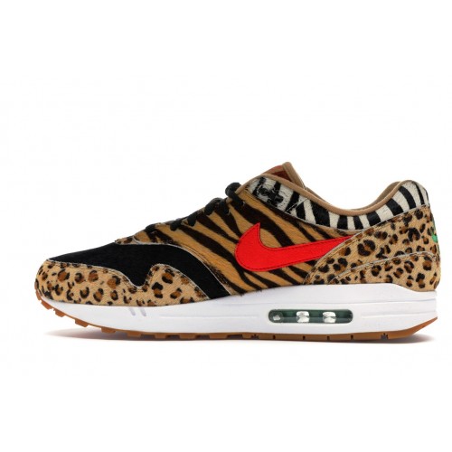 Кроссы Nike Air Max 1 atmos Animal Pack 2.0 (All Black Box) (2018) - мужская сетка размеров