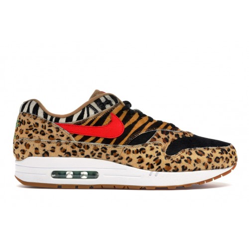 Кроссы Nike Air Max 1 atmos Animal Pack 2.0 (All Black Box) (2018) - мужская сетка размеров