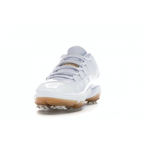 Кроссы Jordan 11 Retro Low Golf White Metallic Gold - мужская сетка размеров