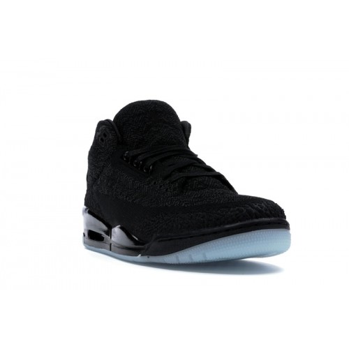 Кроссы Jordan 3 Retro Flyknit Black - мужская сетка размеров
