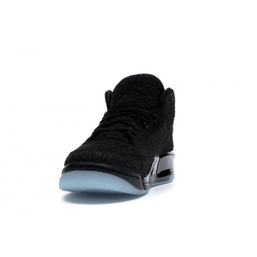 Кроссы Jordan 3 Retro Flyknit Black - мужская сетка размеров