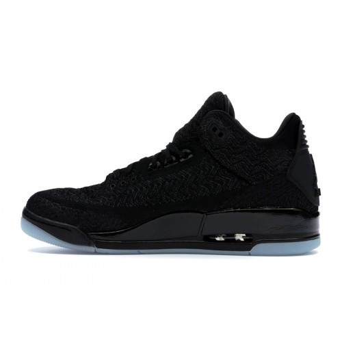 Кроссы Jordan 3 Retro Flyknit Black - мужская сетка размеров