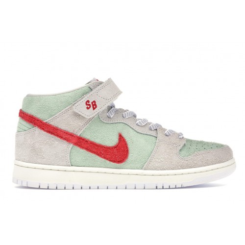 Кроссы Nike SB Dunk Mid White Widow - мужская сетка размеров